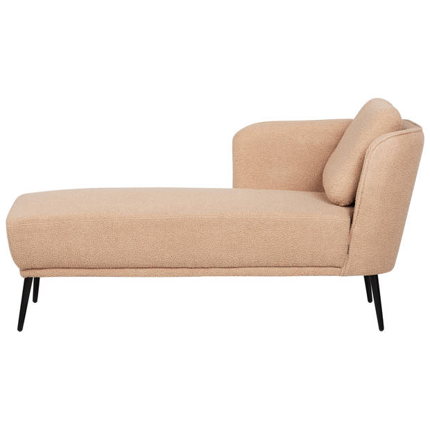 Beliani ARTHEZE - Chaise longue-Beige-Bouclé