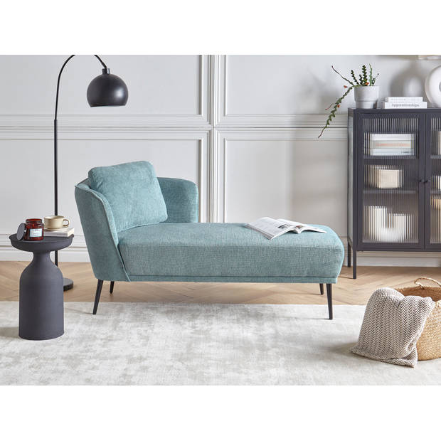 Beliani ARTHEZE - Chaise longue-Blauw-Polyester