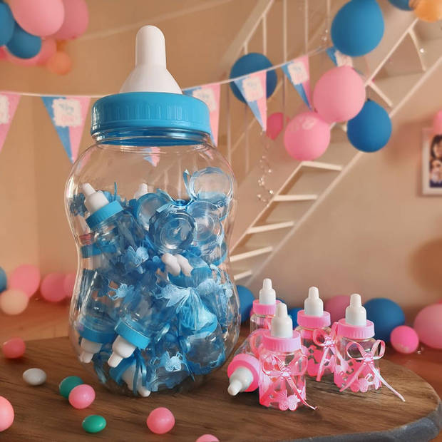 Mega baby fles blauw - Babyshower Blauw