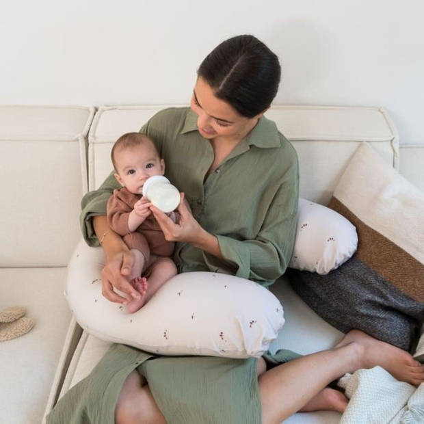 doomoo Buddy zwangerschaps- en voedingskussen - optimaal comfort voor moeder en baby, paddenstoelen