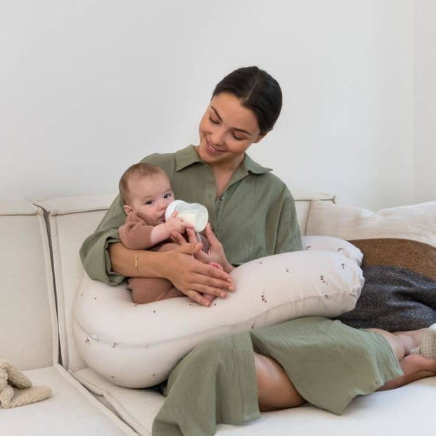 doomoo Buddy zwangerschaps- en voedingskussen - optimaal comfort voor moeder en baby, paddenstoelen