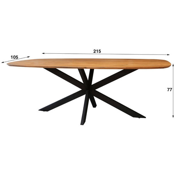 Tyler eetkamertafel 215 cm