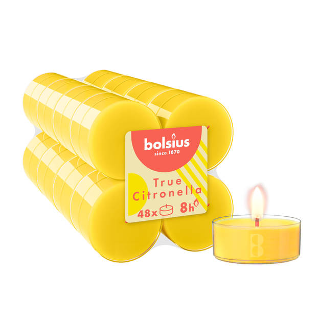 Bolsius - 48 Maxi Geurtheelichten - Citronella - Waxinelichten