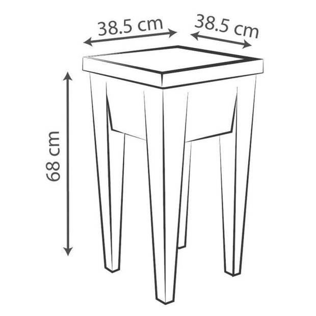 Eda Plastique Kweektafel - taupe - L38.5 x D38.5 x H68 cm - Taupe