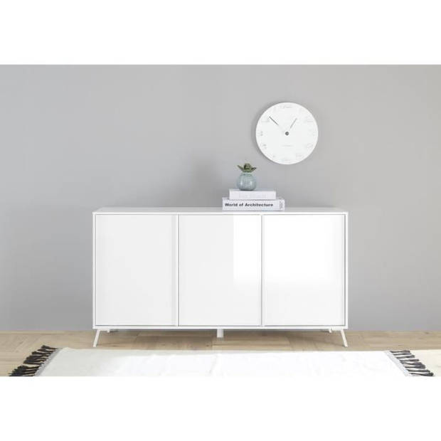 Citizen Buffet - White Laked White Decor - 3 deuren - L 156 x D 40 x H 84 cm