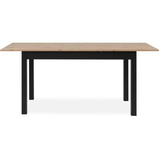 Uitschuifbare tafel Coburg + 1 verlenging 40 cm - industriële stijl - Chene Artisan/noir- 10 mensen - L 137-177 x H 76,5