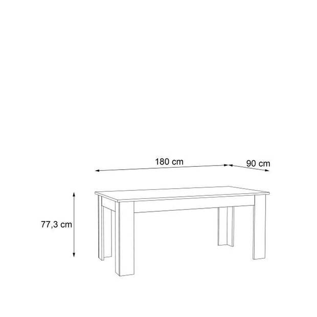 PILVI Eettafel - Wit - L 180 x I90 x H 75 cm