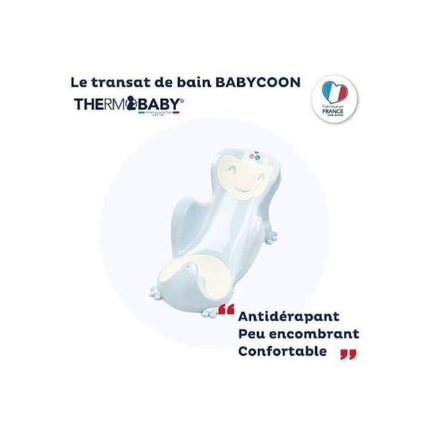 THERMOBABY Badzitje babycoon - in lichtblauwe bloemkleur