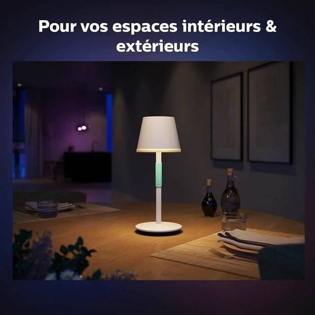 Philips - Hue Go - Draagbare Tafellamp - Wit/Groen