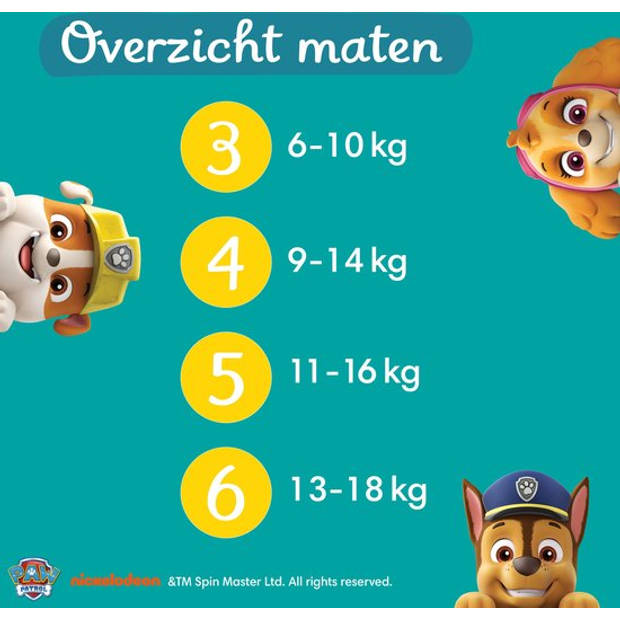 Pampers Baby-Dry - Paw Patrol-editie - Maat 6 (13kg-18kg) - 164 Luiers - Maandbox