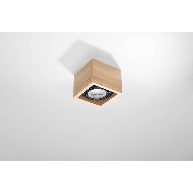 Sollux Plafondlamp Quatro 1 lichts hout