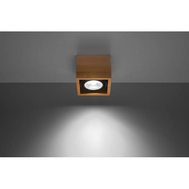 Sollux Plafondlamp Quatro 1 lichts hout