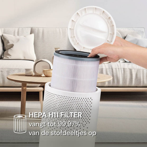 Vitapur Luchtreiniger - Air Purifier met HEPA-filter - wit