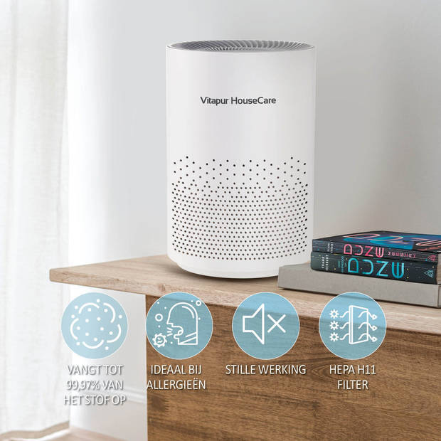 Vitapur Luchtreiniger - Air Purifier met HEPA-filter - wit