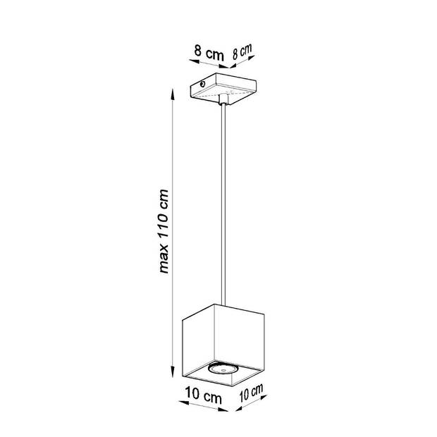 Sollux Hanglamp Quad 1 lichts zwart