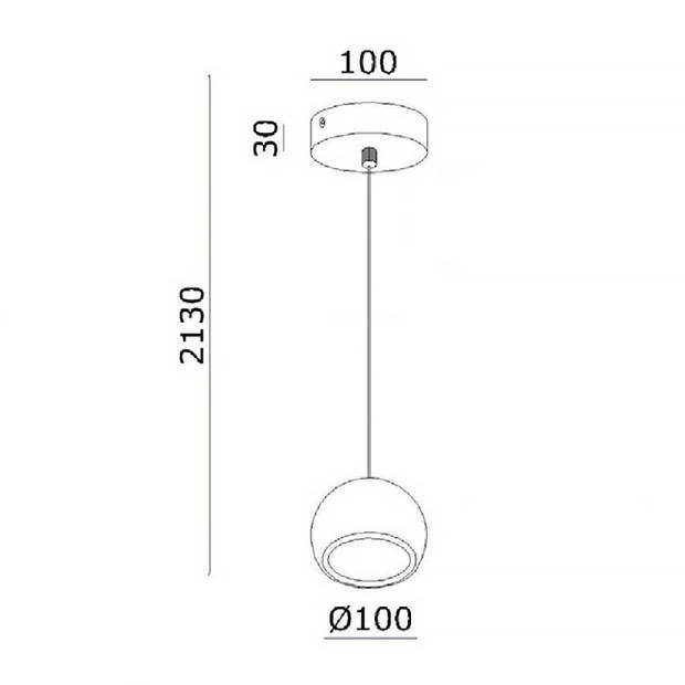 Artdelight Hanglamp Denver 1 lichts Ø 10 cm mat chroom