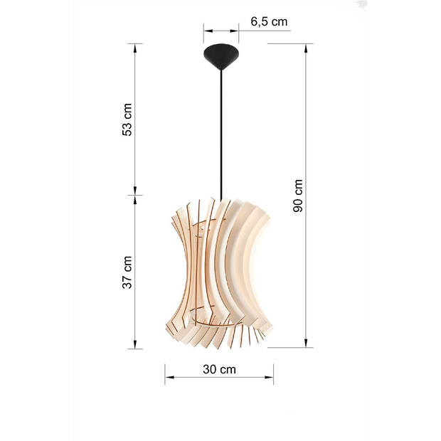 Sollux Hanglamp Oriana Ø 30 cm hout