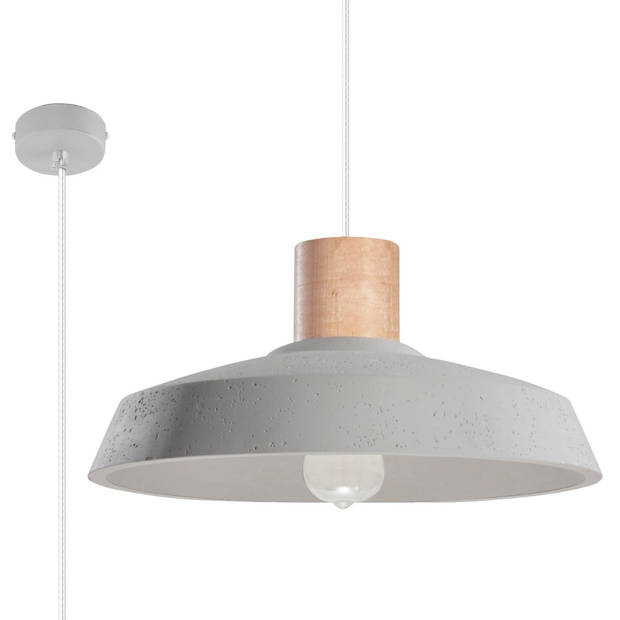 Sollux Hanglamp Afra Ø 40 cm hout beton grijs