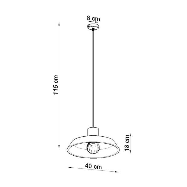 Sollux Hanglamp Afra Ø 40 cm hout beton grijs