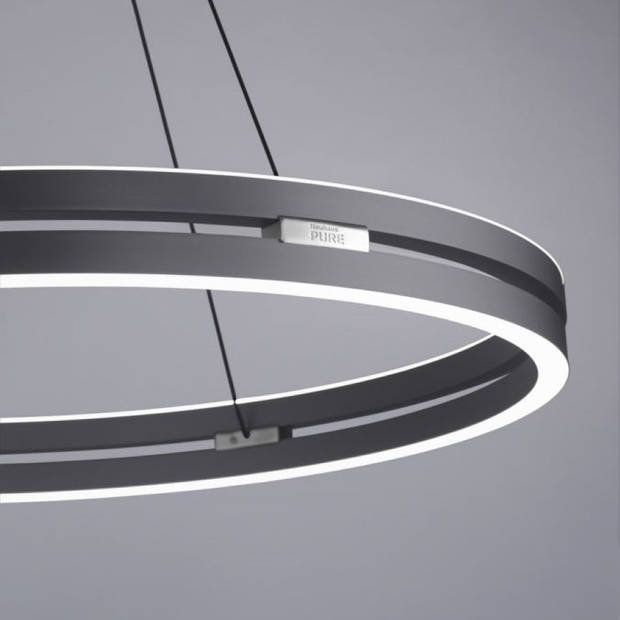 Paul Neuhaus Hanglamp E-Loop e-Lift Ø 70 cm donker grijs