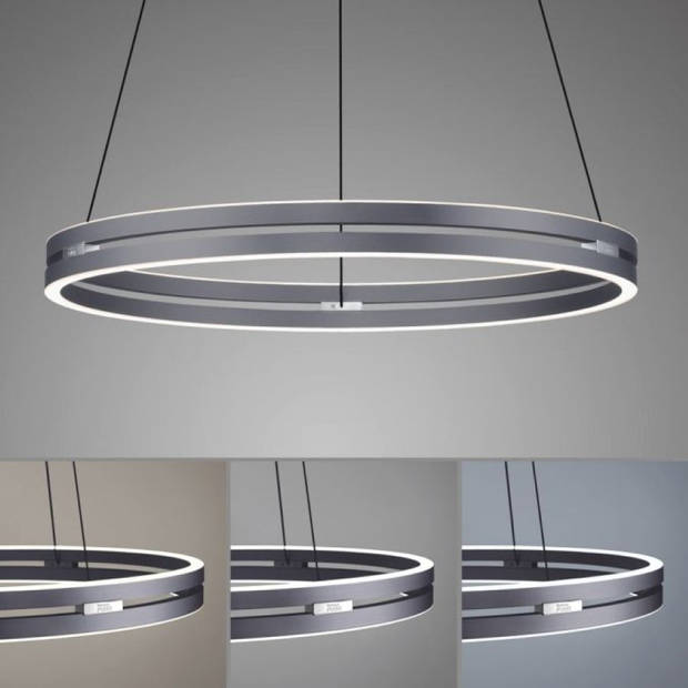 Paul Neuhaus Hanglamp E-Loop e-Lift Ø 70 cm donker grijs