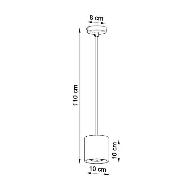 Sollux Hanglamp Orbis 1 lichts zwart