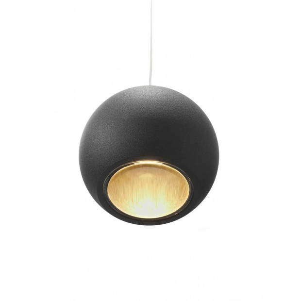 Artdelight Hanglamp Denver 3 lichts Ø 10 cm L 100 cm zwart