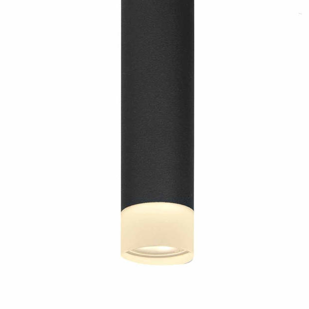 Highlight Hanglamp Tubes 7 lichts recht 120 cm zwart