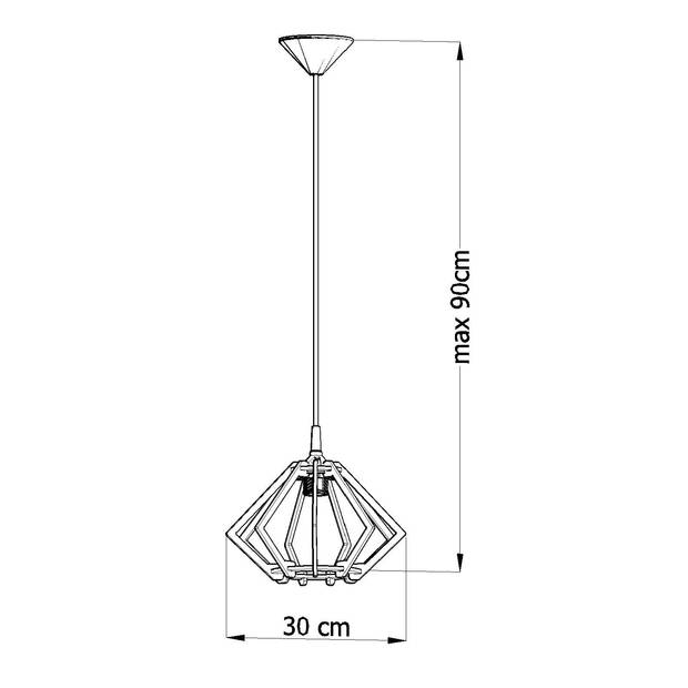 Sollux Hanglamp Pompelmo Ø 30 cm hout