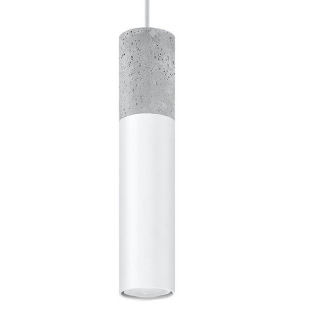 Sollux Hanglamp Borgio 1 lichts beton wit