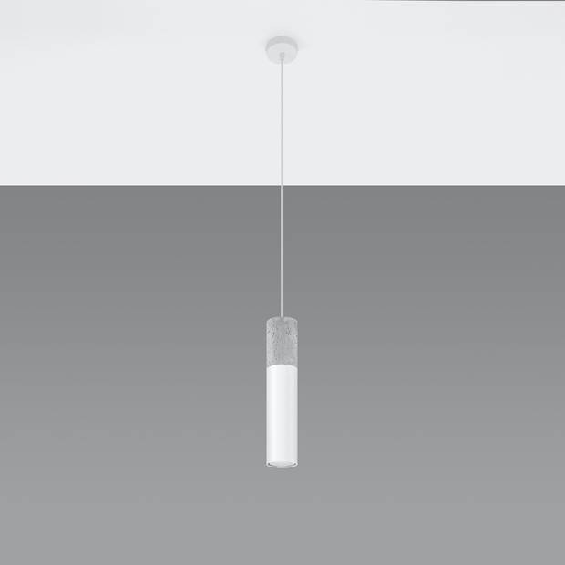 Sollux Hanglamp Borgio 1 lichts beton wit