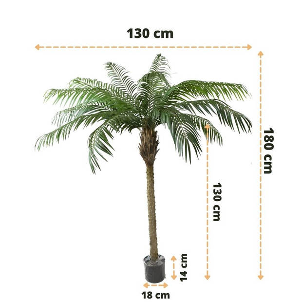 Hoyz Greenery - Kunstplant Phoenix Palm De Luxe 180 cm