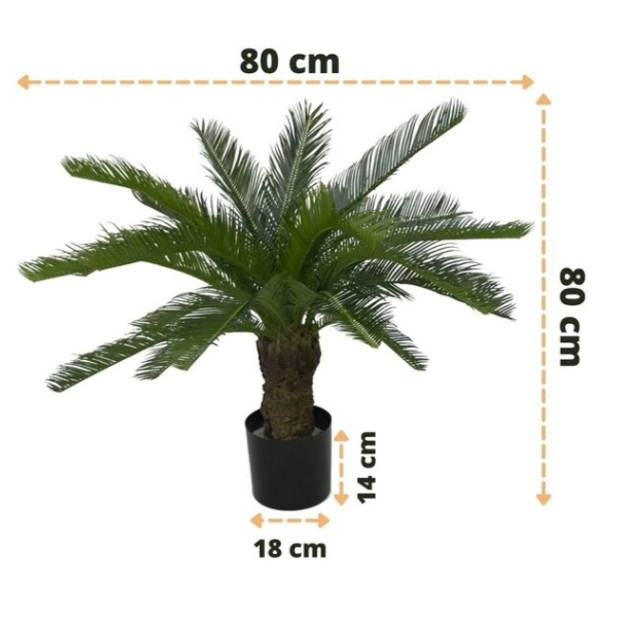 Hoyz Greenery - Kunstplant Cycaspalm 80 cm