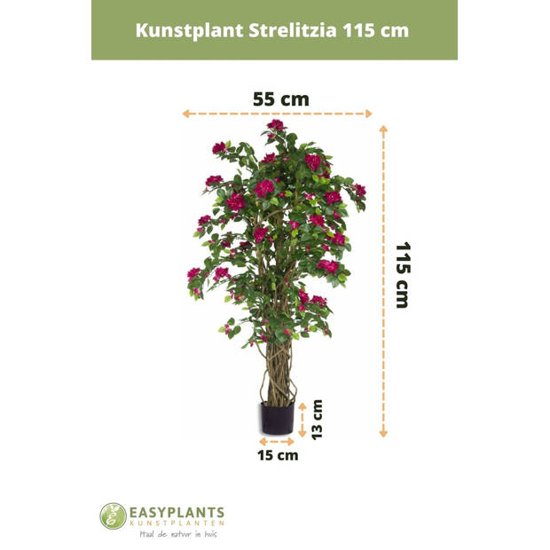 Hoyz Greenery - Kunstplant Bougainvillea Liana Fuchsia 115 cm