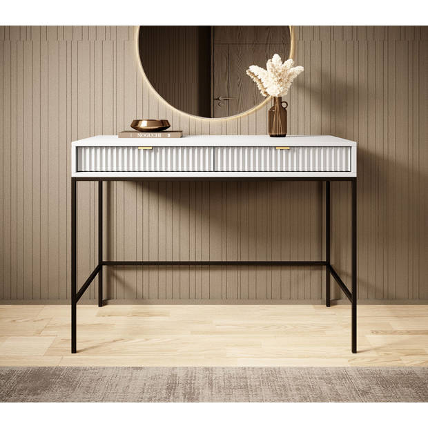 Meubella Kaptafel Navil - Wit - 104 cm