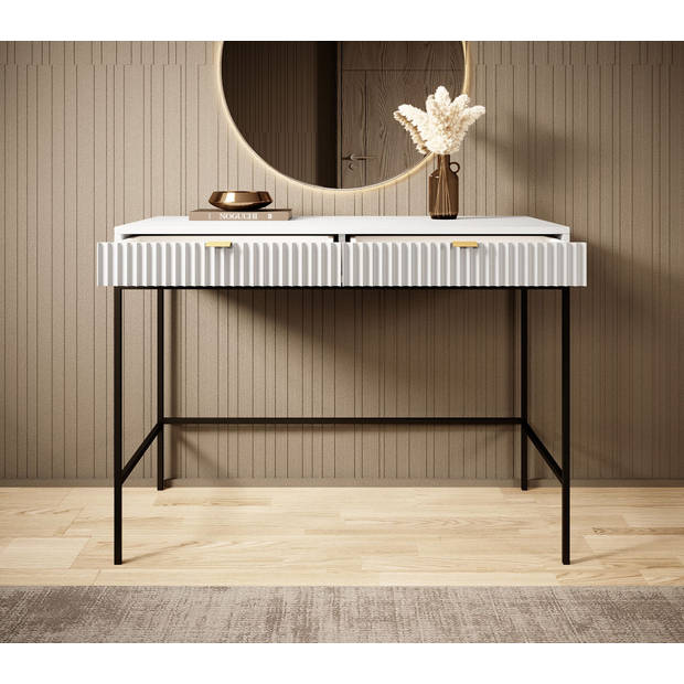 Meubella Kaptafel Navil - Wit - 104 cm