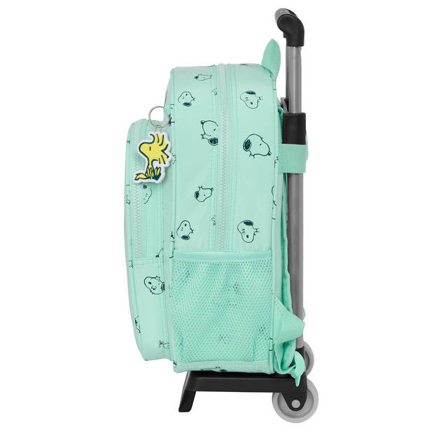 Schoolrugzak met Wielen Snoopy Groovy Groen 26 x 34 x 11 cm