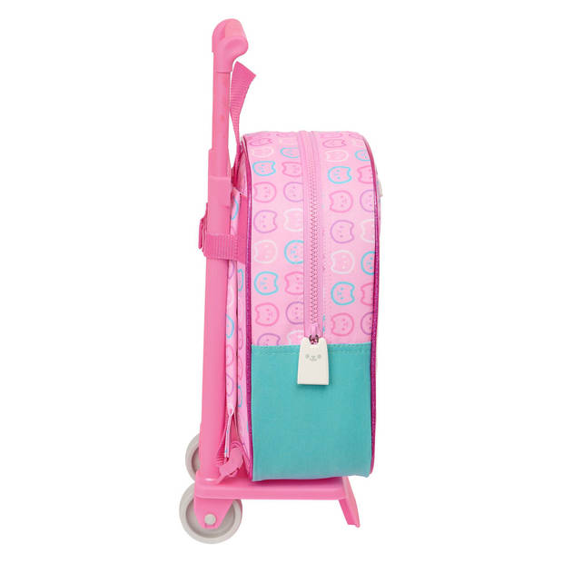 Schoolrugzak met Wielen Gabby's Dollhouse Party Roze 22 x 27 x 10 cm