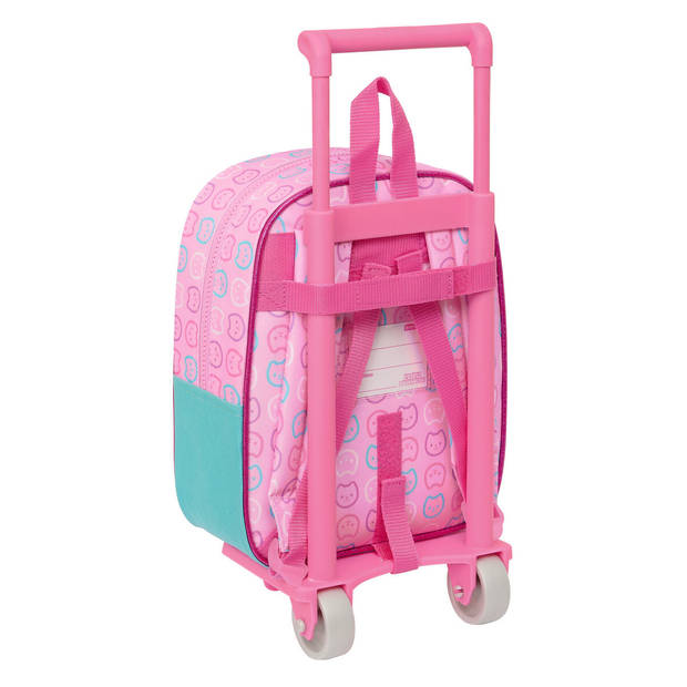 Schoolrugzak met Wielen Gabby's Dollhouse Party Roze 22 x 27 x 10 cm