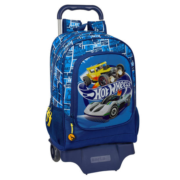 Schoolrugzak met Wielen Hot Wheels Sonny Marineblauw 32 x 42 x 14 cm