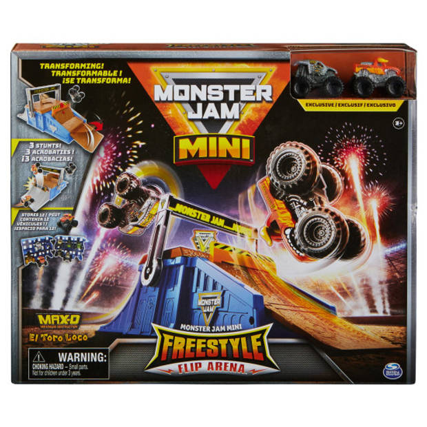 Monster Jam Mini Freestyle Flip Arena