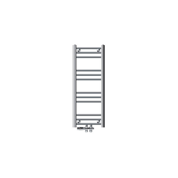 Badkamerradiator Sahara 300 x 800 mm Chroom recht + middenaansluiting