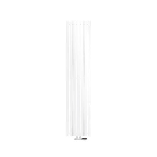 ECD Germany Design paneelradiator Stella middenaansluiting 370 x 1800 mm wit met aansluitset incl. thermostaat hoekwand,