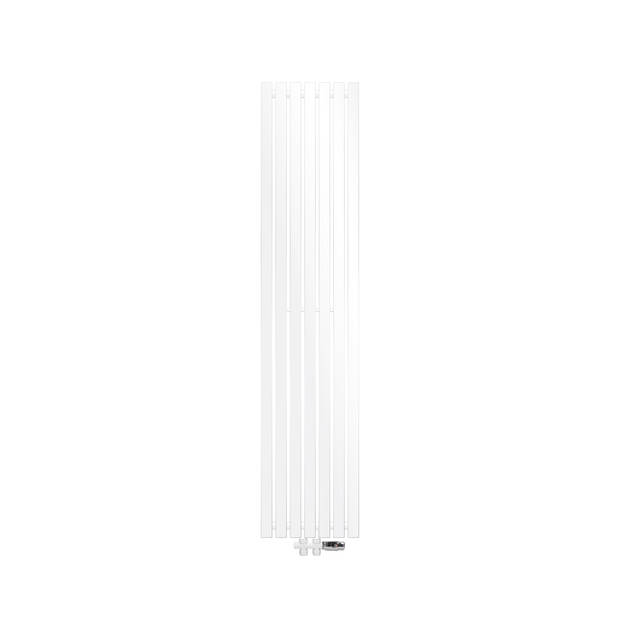 ECD Germany Design radiator Stella middenaansluiting 370 x 1800 mm wit met aansluitset incl. thermostaat doorvoer vloer,