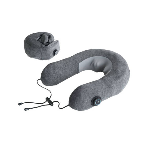 Opblaasbare nekmassagekussen - Inflatable neck pillow massager Grijs