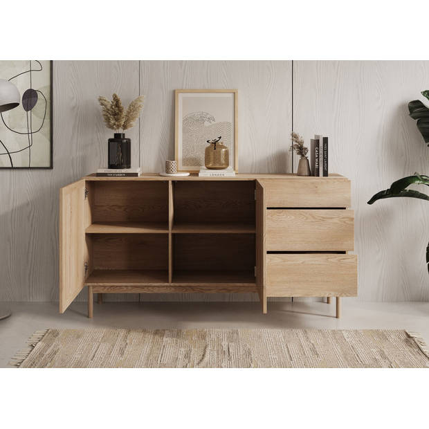 Meubella Dressoir Storm - Eiken - 159 cm