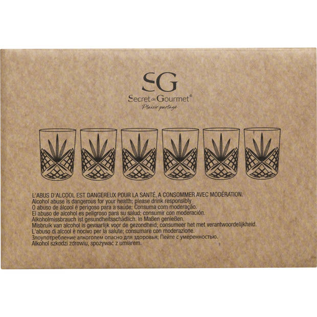 Secret de Gourmet Shotglazen Marbella - set 6x - 60 ml - glas - Shotglazen