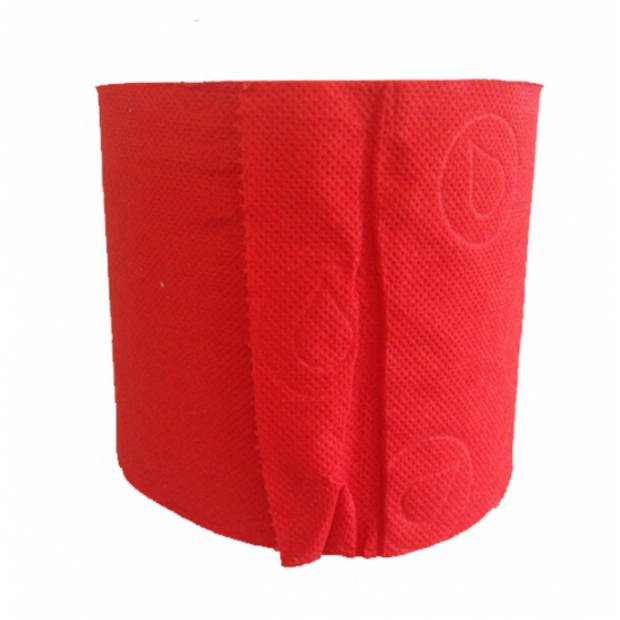 1x WC-papier toiletrol rood 140 vellen - Feestdecoratievoorwerp