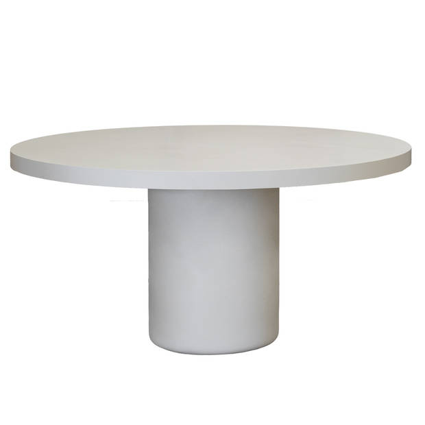 Giga Meubel - Eettafel Rond 120cm - Beige Eco Composiet - Betonlook - Eden