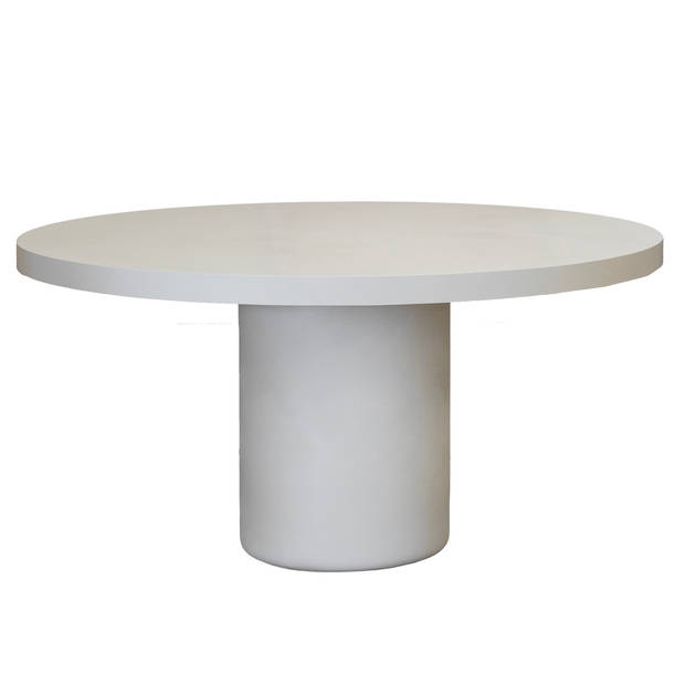 Giga Meubel - Eettafel Rond 120cm - Beige Eco Composiet - Betonlook - Eden